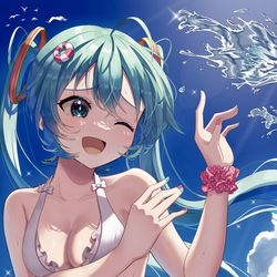 This is a pixiv picture whose title is 「マスター、冷たいですよ！」.