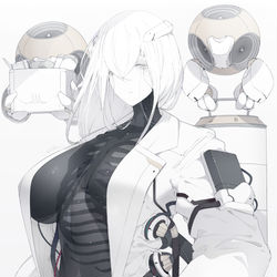 This is a pixiv picture whose title is lab coat.