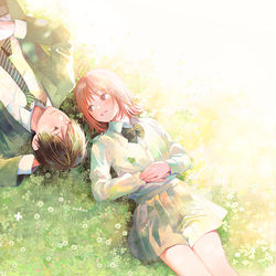 This is a pixiv picture whose title is シロツメクサ.