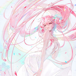 This is a pixiv picture whose title is 樱miku.