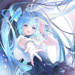This is a pixiv picture whose title is miku.