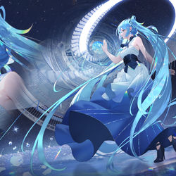 This is a pixiv picture whose title is miku.