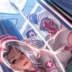 This is a pixiv picture whose title is Nurse Ashe.