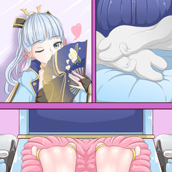 This is a pixiv picture whose title is 神里綾華 足盒.
