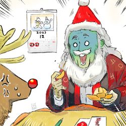 This is a pixiv picture whose title is クリスマスまで1週間くらいはまだあるかなーって油断していたサンタ.