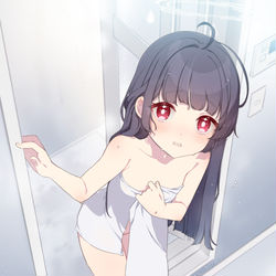 This is a pixiv picture whose title is ミユ（シャワー室）.