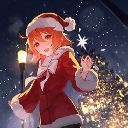 This is a pixiv picture whose title is サンタぐだちゃん.