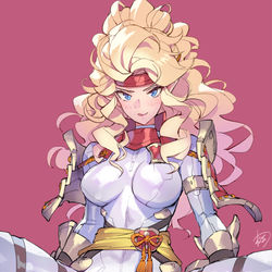 This is a pixiv picture whose title is 侍エルフ.