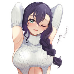 This is a pixiv picture whose title is 🤍💜.