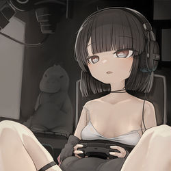 This is a pixiv picture whose title is 配信.
