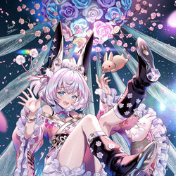 This is a pixiv picture whose title is 月から旅行.