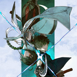This is a pixiv picture whose title is 万里一空.