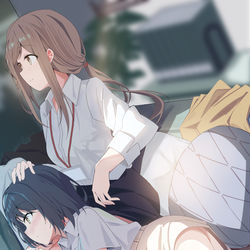 This is a pixiv picture whose title is 安達としまむら.