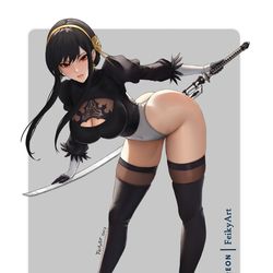 This is a pixiv picture whose title is YORha.