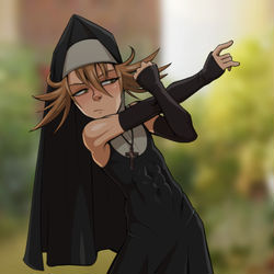 This is a pixiv picture whose title is Sister Theodosia (My OC).