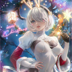 This is a pixiv picture whose title is Winter 2B YoRHa.