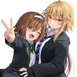 This is a pixiv picture whose title is ハルちゃん×ナオちゃん.