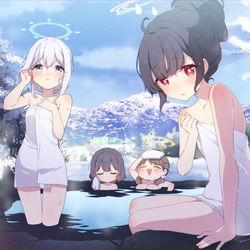 This is a pixiv picture whose title is RABBIT温泉.