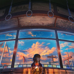 This is a pixiv picture whose title is 「もうすぐ、」.