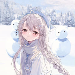 This is a pixiv picture whose title is 雪遊び❄️.