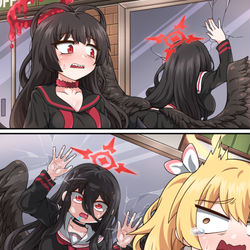 This is a pixiv picture whose title is 가짜 광기 VS 진짜 광기.