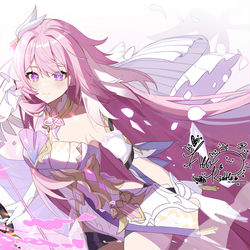 This is a pixiv picture whose title is 改了一下以前的爱莉希雅.