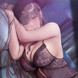 This is a pixiv picture whose title is 【続続続】帰宅途中に自宅のカギを落としてしまったようでやむを得～.
