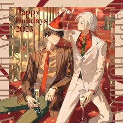 This is a pixiv picture whose title is HAPPY HOLIDAYS 2023.