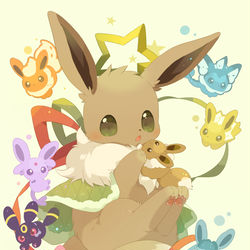 This is a pixiv picture whose title is クリスマスイーブイ☆★.