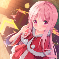 This is a pixiv picture whose title is サンタひなたちゃん.