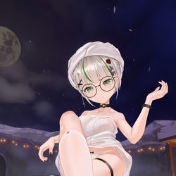 This is a pixiv picture whose title is 共浴.