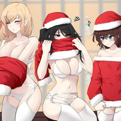 This is a pixiv picture whose title is Squad Christmas part time job 😌.