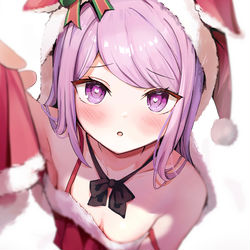This is a pixiv picture whose title is クリスマスを楽しむマックイーン.