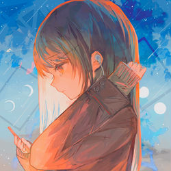 This is a pixiv picture whose title is 1人の帰り道.