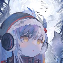 This is a pixiv picture whose title is 息も白くなる.