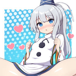 This is a pixiv picture whose title is 蹲踞ポーズ布都ちゃん.