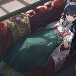 This is a pixiv picture whose title is もしもし.