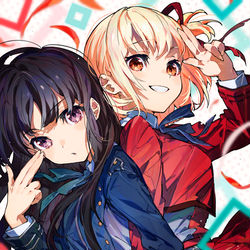 This is a pixiv picture whose title is リコリス・リコイル.