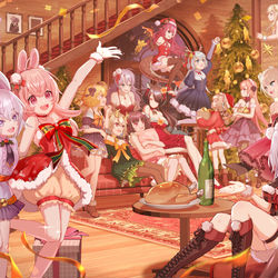 This is a pixiv picture whose title is 【仕事絵】PhaseConnect Christmasイラスト.