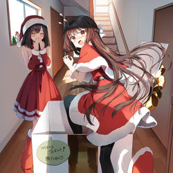 This is a pixiv picture whose title is 「わ、ちょっ…来るの早いよ！」.
