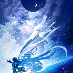 This is a pixiv picture whose title is ミクの誕生.