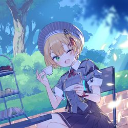 This is a pixiv picture whose title is ティータイムまるちゃん.