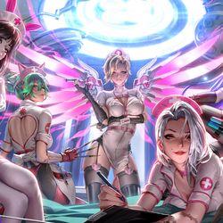 This is a pixiv picture whose title is Overwatch Nurse.