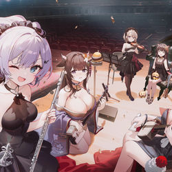 This is a pixiv picture whose title is アズレン6周年.