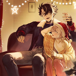 This is a pixiv picture whose title is 🎄✨.