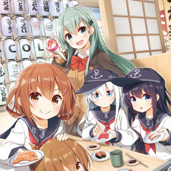 This is a pixiv picture whose title is 回るお寿司なのです.