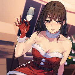 This is a pixiv picture whose title is 泥酔サンタ。.