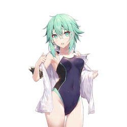 This is a pixiv picture whose title is シノン（競泳水着）.