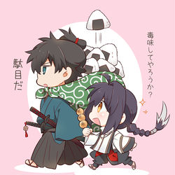 This is a pixiv picture whose title is 侍絵と漫画.