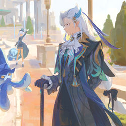 This is a pixiv picture whose title is 待ち合わせ.